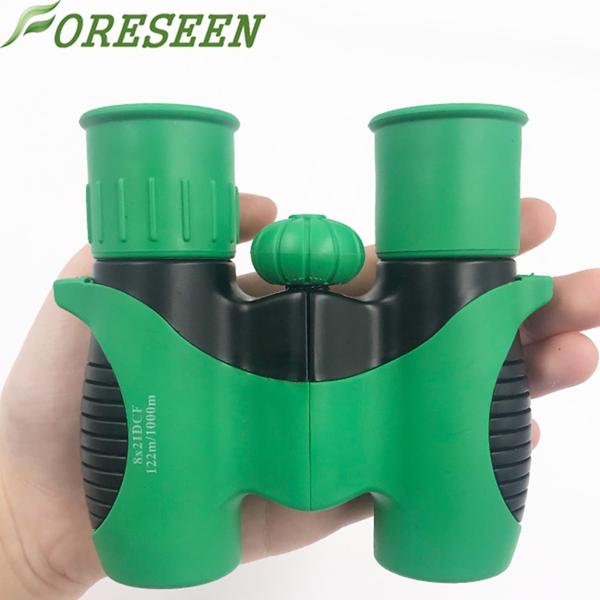 Quality Bk7 Green Kids Toy Binoculars Fogproof 8x21 DCF Handwheel Focusing wholesale