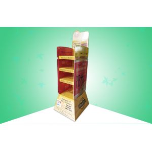 Cheap Robust POP Cardboard Display 4 Shelves Biodegradable Material For Promoting Bread Foods for sale