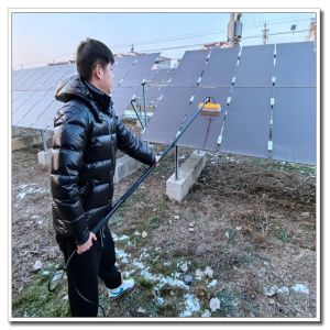 30m Water Pipe Solar Panel Cleaning Brush with Water Fed Pole and Easy Return