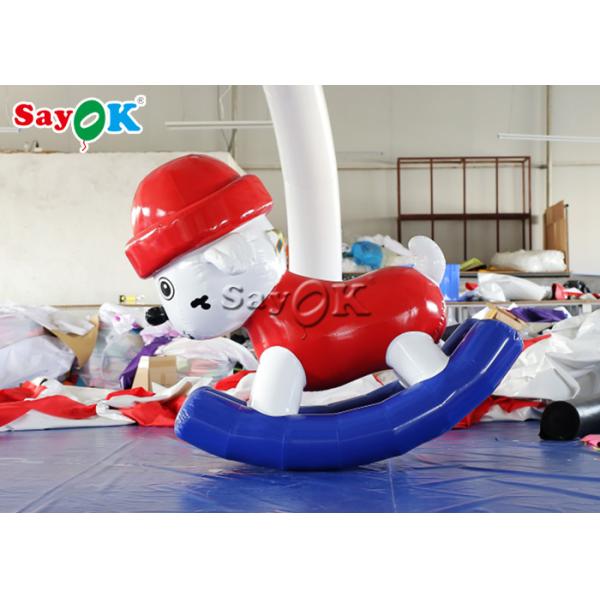 Multifunction Tarpaulin 1.6x0.7x1.6mH Inflatable Rocking Horses For Kids