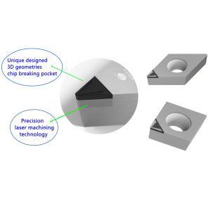 DCGW PCD CVDD insert with chip-breaker Cutting Tools For Machining Aluminum