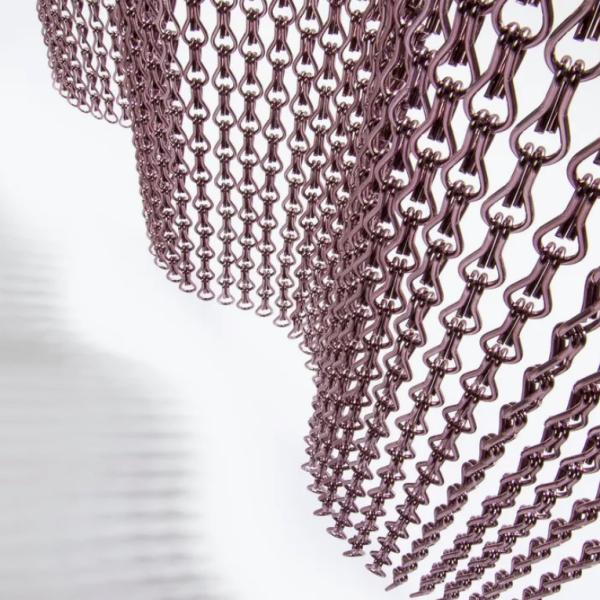 Rectangular Aluminium Chain Fly Curtains Hanging Installation For Home / Office