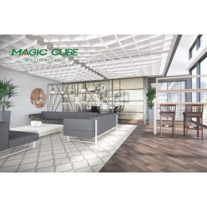 China Recycled Polyester Fiber Acoustic Ceiling Tiles for Office and Meeting Rooms PET Wall Panel on sale