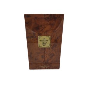 Double Door Vintage Wood Veneer Wine Box Brown Velvet Lining For Luxury Tequila