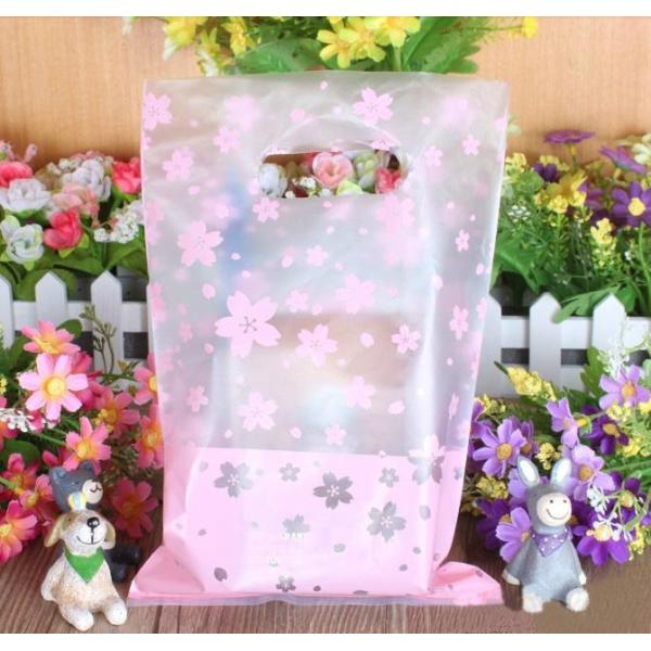 White Handle Bags For Shopping , Customized Logo PE Plastic Pouches Packaging