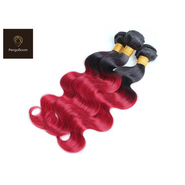 Quality 100g 1b Bug Body Red Ombre Hair Bundles Unprocessed Virgin Hair Bundles wholesale