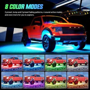 Multi-color Car LED Light Strip with Voice Control and Music Mode 680g Remote