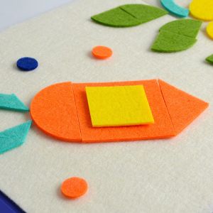 Toddlers Geometric Felt Puzzles Activity Book Imagination And Creativity