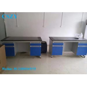 Testing Laboratory Bench With Cabinet Fitting Machines Apparatus In Biology Lab