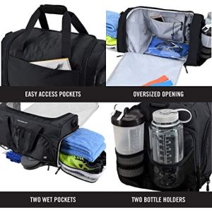 Mens Crowdsource Sports Duffle Bags 10 Optimal Compartments