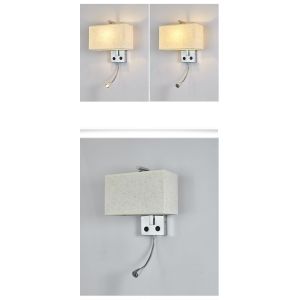 E27 holder wall lamp Chinese style with switch bedside wall lamp square reading