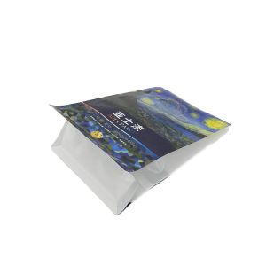 LDPE Printed Colorful Frosted Stand Up Pouch 8 Side Seal Recyclable Pouch Food