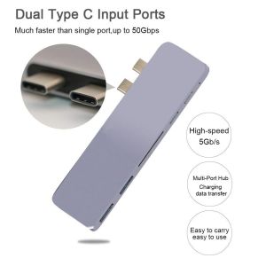 Newest Type-C USB C Hub Macbook Pro Thunderbolt 3 Dock, HomeSpot Aluminum USB