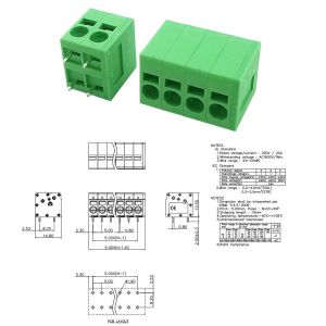 5.00mm / 7.50mm Pitch PCB Mounted Screw Terminal Blocks Combination
