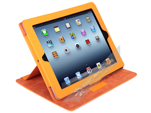 Black, Navy Blue, Blue Durable Smart Polyurethane iPad2 Cover with Invisible
