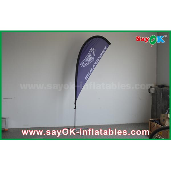 Event Advertising Teardrop Beach Flag Feather With Logo Printing Oxford Cloth