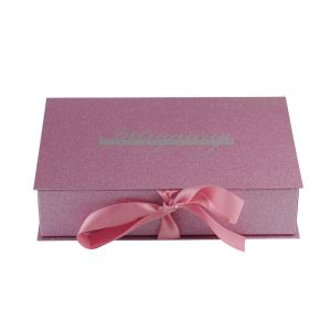 Recycled Foldable Magnetic Closure Gift Box With Ribbon Multipurpose