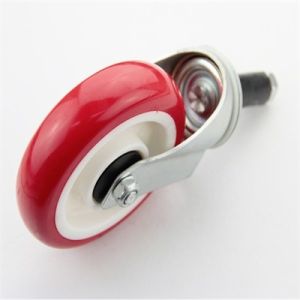 Plug In 5 Inch Polyurethane Wheels JY Small Caster Wheels With Threaded Stem