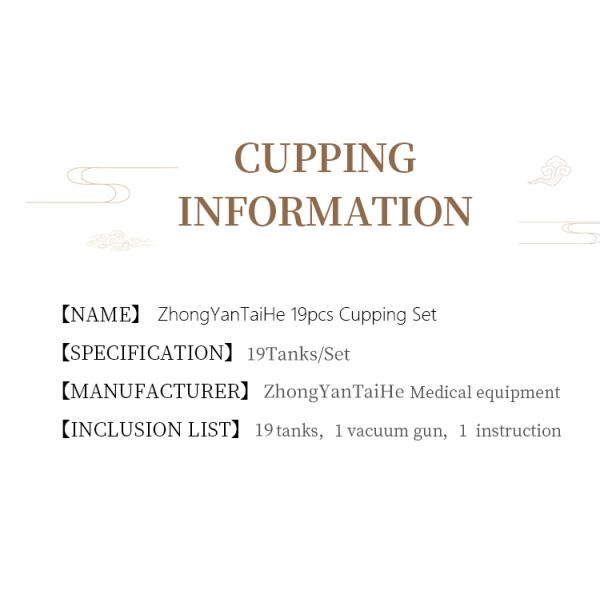 19 Cupping Set Plastic Suction Cups Chinese Traditional Kit Hijama Without Fire Massage Cupping