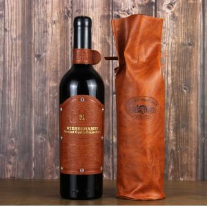 Custom Leather Waterproof Wine Sticker Label for Red Wine