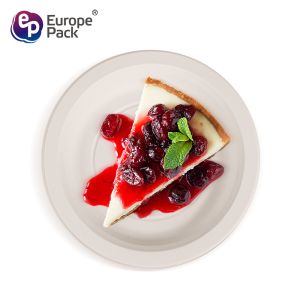 China Hot sale biodegradable round starch plastic 6' bulk plastic plates for food on sale