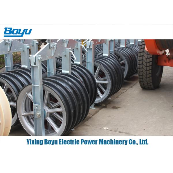 Quality SHW-508X75 Middle Steel Four Nylon Bundled Conductor Pulley 5 Sheave Blocks wholesale