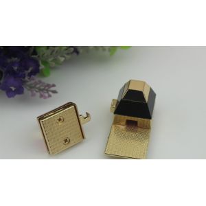 Top selling high end plating double color red and black metal turn lock for