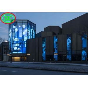 P3.91-7.82 Transparent LED Glass Wall Display 5000cd/sqm 160° Viewing Angle