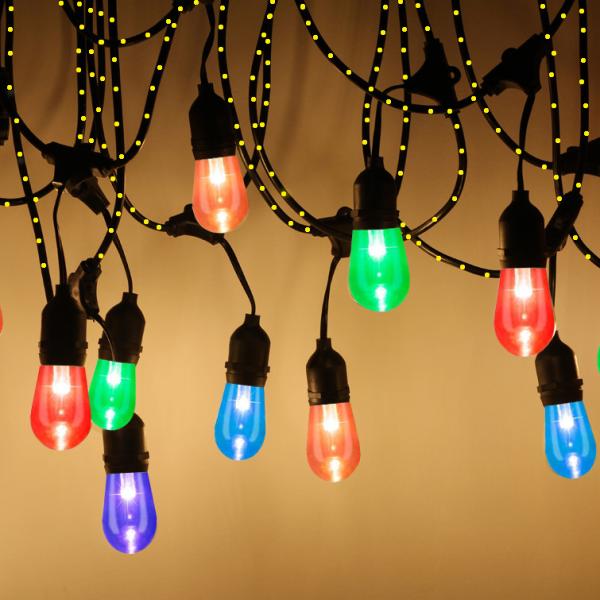 Quality Waterproof E27 24ft 45ft Multicolor Bulb String Lights Edison Filament Bulb wholesale