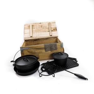 China OEM Pre Seasoned Cast Iron Cookware Set  For Camping on sale
