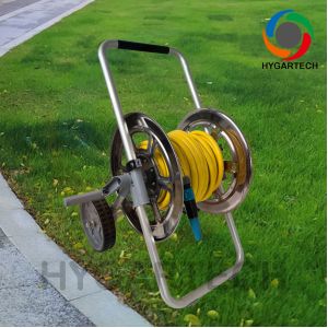 High Durability Trolley Hose Cart With 1/2 X50m PVC Hose And Spray Nozzle For Gardening And Irrigation