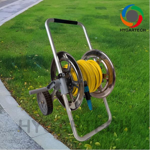 Quality High Durability Trolley Hose Cart With 1/2" X50m PVC Hose And Spray Nozzle For Gardening And Irrigation wholesale