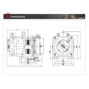 IP 40 Gearless Traction Machine For Room - Less Passenger Elevator