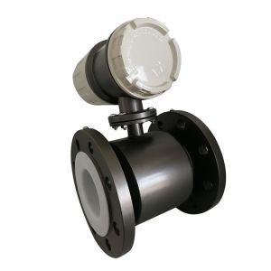 High Resistance Sewage Electromagnetic Flow Meter Multi Language Integrated