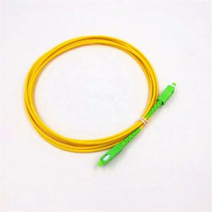 SC APC Yellow Ivory White Color G657A Fiber Optic Patchcord