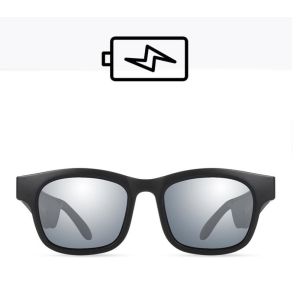 Smart Audio Sunglasses Speaker Bluetooth Eyewear Silver Mirror Lens
