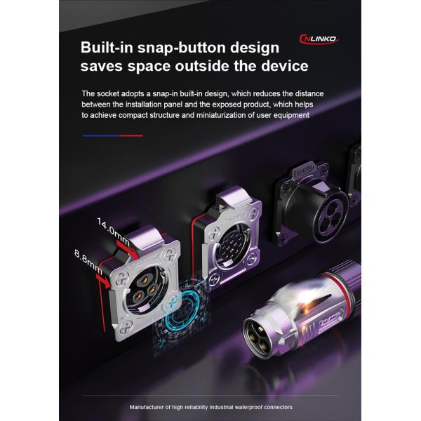 CNLINKO IP68 Waterproof M20 5 Pin Aviation Wire Connector Plug and Socket Female Male Electric Cable Connector Home Improvement