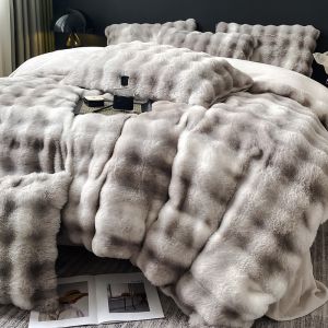 2024 Winter Super Soft Ultra Warm Double-side Mink Rabbit Fur Velvet Fluffy