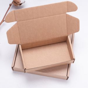 Square Corrugated Cardboard Mailer Clothing Packing Box with Custom Logo