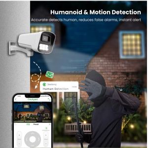 Dual Light Night Vision IP66 Waterproof Security Camera IP 2-way Audio Human