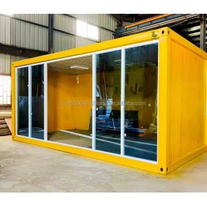 Cheap Customized Color 20ft Prefabricated Flat Package Bulk Container Frame House for Migrant Workers on Construction Site for sale