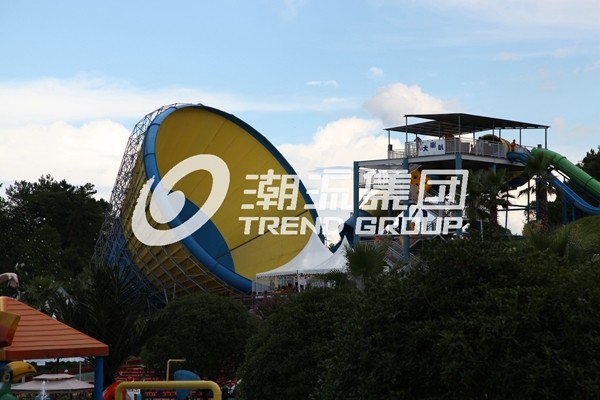 Fiberglass Super Tornado Water Slide 14.6m Platform Height Easy Maintenance for