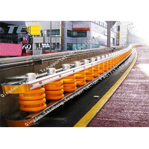 Korea ETI KSI Type Bend Safety Roller Barriers , Metal Beam Crash Barrier