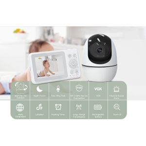 China 3.2 Inch No WiFi Baby Monitor with Night Vision and Two-Way Audio on sale