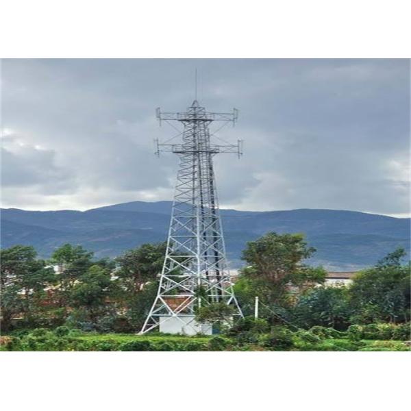 Hot-Dip Galvanizing Mobile Angle-steel Telecom Tower For Communication With