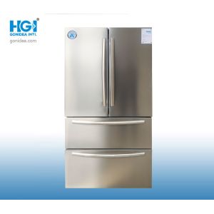 500L French Door Refrigerator With Ice Maker And Water Dispenser Deodorizing OEM
