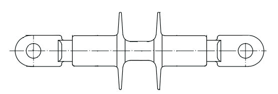 3kv Silicone Rubber Composite Suspension Insulator / Tramway Tension Insulator