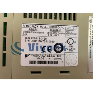 50/60HZ Industrial Servo Motor Servopack Yaskawa SGDM-04AC-SD2B