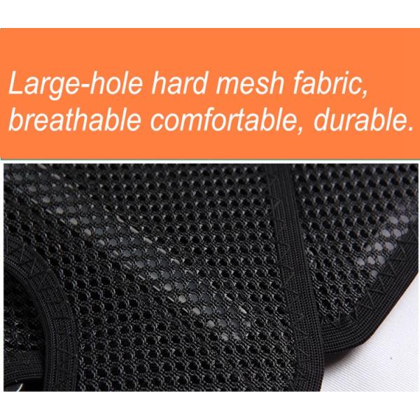Mesh Cloth Abdomen Waist Support Belt With Net Pocket Black Color