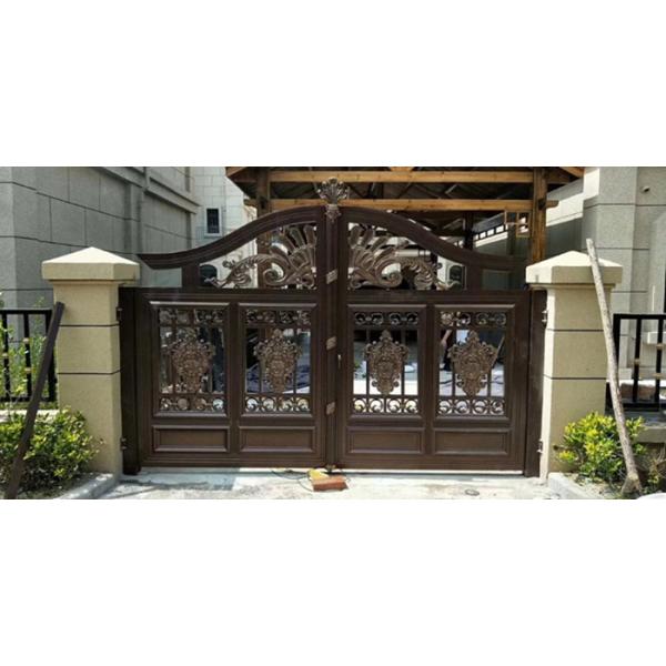 Home Garden Cast Iron Gates Double Entry Type For Courtyard / Driveway